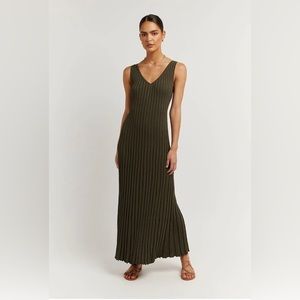 DISSH Kat Dress in Olive Green - Small